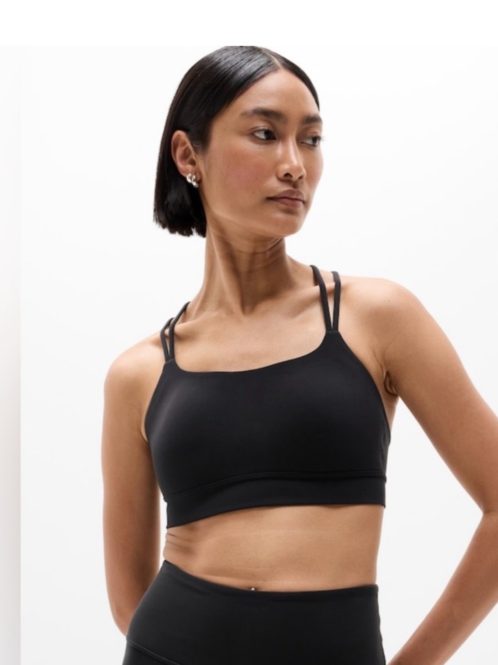 NWT-Athleta Black Perfect Form Bra Medium D-DD